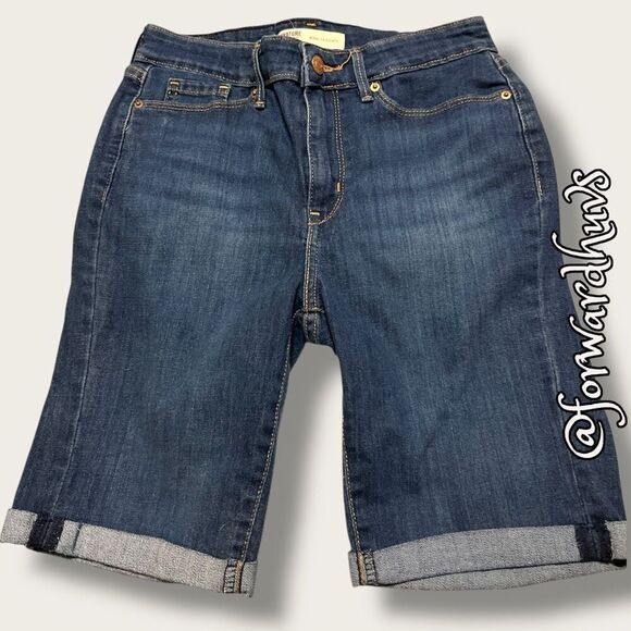 Levi Strauss Signature Women’s Mid Rise Bermuda Shorts – Size 2 - Picture 3 of 13